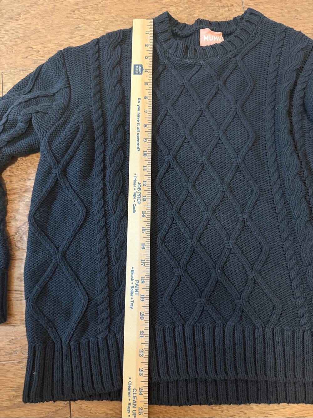 Show Me Your MuMu Cable-Knit Day to Day Sweater 100% Cotton Oversized Small